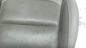 Driver's seat cushion upholstery for Hyundai Ioniq 17-19, beige leather, perforated, heated, dry-cleanable, cracked leather