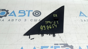 Triangle mirror cover, outer front right Tesla Model Y 20-25, black gloss, broken fasteners