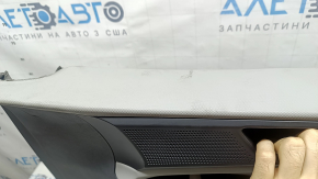 Door trim, front right card, Hyundai Ioniq 17-19, black with beige, with armrest, beige leather, for tweeter, for Infinity acoustics, worn, for dry cleaning, dent