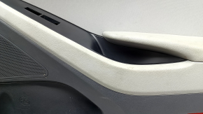 Door trim, front right card, Hyundai Ioniq 17-19, black with beige, with armrest, beige leather, for tweeter, for Infinity acoustics, worn, for dry cleaning, dent