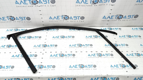 Upper door molding with seal, front left, Audi Q3 83A 19-25, gloss black, worn
