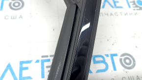 Upper door molding with seal, front left, Audi Q3 83A 19-25, gloss black, worn