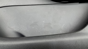 Tesla Model Y 20-25 front right door panel, black leather, with backlighting, matte trim, with suede insert, with window control, with door opening button, peeling insert, scratches, broken leather