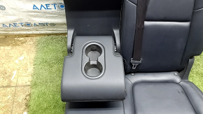 Rear row of seats, 2nd row, left, Tesla Model Y 20-25, black leather, mechanical, heated, scratches