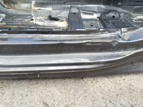 Front left quarter of Audi A4 B9 17-25 on the body, graphite, dented threshold, dent on the pillar