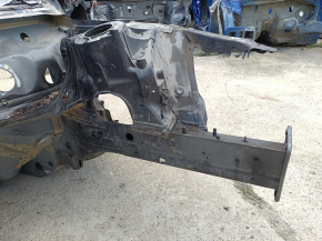 Front left quarter of Audi A4 B9 17-25 on the body, graphite, dented threshold, dent on the pillar