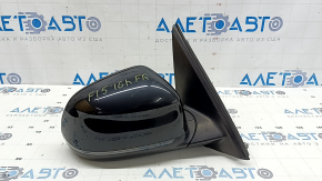 Right side mirror assembly BMW X5 F15 14-18 5 pins, turn signal, heated, auto-dimming, structured mount, gloss black