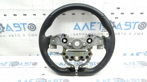 Naked steering wheel Hyundai Ioniq 17-19 black leather, scratches, cracked leather