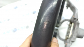 Naked steering wheel Hyundai Ioniq 17-19 black leather, scratches, cracked leather