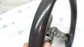 Naked steering wheel Hyundai Ioniq 17-19 black leather, scratches, cracked leather