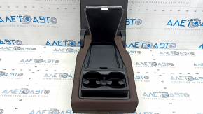 Rear seat backrest-armrest 2nd row central BMW X5 F15 14-18 leather brown Dakota, for 2 rows