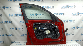 Front left door assembly BMW 3 G20 19-26 keyless, red A75, missing lock cylinder plug, missing seal fragment
