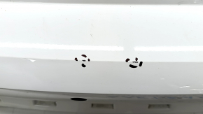 Bare rear bumper, upper part, Audi Q3 83A 19-24, for parking sensors without Park Assist, S-Line, white, scratches, dents, pressed, broken fasteners
