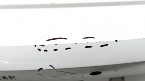 Bare rear bumper, upper part, Audi Q3 83A 19-24, for parking sensors without Park Assist, S-Line, white, scratches, dents, pressed, broken fasteners