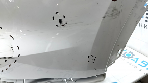 Bare rear bumper, upper part, Audi Q3 83A 19-24, for parking sensors without Park Assist, S-Line, white, scratches, dents, pressed, broken fasteners