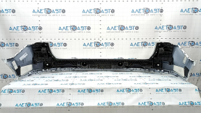 Bare rear bumper, upper part, Audi Q3 83A 19-24, for parking sensors without Park Assist, S-Line, white, scratches, dents, pressed, broken fasteners