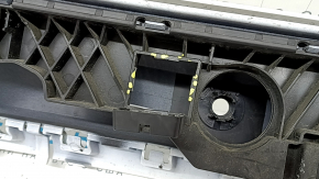 Bare rear bumper, upper part, Audi Q3 83A 19-24, for parking sensors without Park Assist, S-Line, white, scratches, dents, pressed, broken fasteners