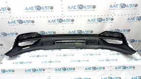 Rear bumper lip Audi Q3 83A 19-21 black chrome, matte, S-Line, tears, scratches, dented, crack, broken mount