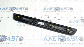 Front left outer door sill trim BMW 3 G20 19-26 chrome, BMW inscription, broken fastening, scratches, bump