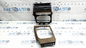 Center console trim with box pocket for BMW 3 G20 19-26 in light wood finish