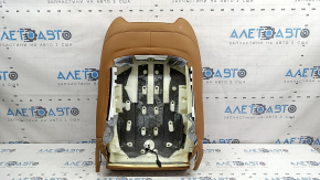 BMW 3 G20 19-21 driver's seat back upholstery, brown COGNAC leather, heated, dry-cleanable, worn