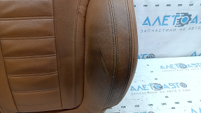BMW 3 G20 19-21 driver's seat back upholstery, brown COGNAC leather, heated, dry-cleanable, worn