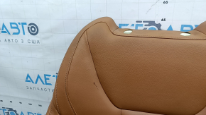 BMW 3 G20 19-21 driver's seat back upholstery, brown COGNAC leather, heated, dry-cleanable, worn