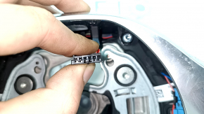 Naked steering wheel BMW 3 G20 19-26 black leather with heating, M Sport, with buttons, paddles, paddles, wiring and vibration motor, dry-cleanable, worn