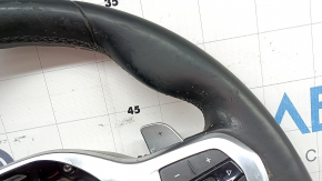 Naked steering wheel BMW 3 G20 19-26 black leather with heating, M Sport, with buttons, paddles, paddles, wiring and vibration motor, dry-cleanable, worn