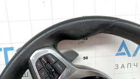 Naked steering wheel BMW 3 G20 19-26 black leather with heating, M Sport, with buttons, paddles, paddles, wiring and vibration motor, dry-cleanable, worn
