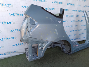 Quarter wing rear right Toyota Prius V 12-17 sawed off with the central pillar, green, after repair, pokes