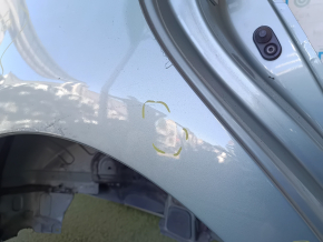 Quarter wing rear right Toyota Prius V 12-17 sawed off with the central pillar, green, after repair, pokes