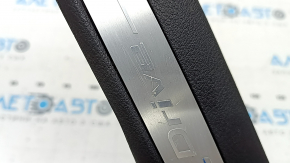 Rear left door sill trim BMW X5 F15 14-18 black for 2 rows with chrome insert E-Drive, scratches