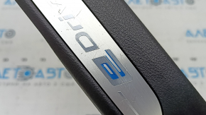 Rear left door sill trim BMW X5 F15 14-18 black for 2 rows with chrome insert E-Drive, scratches