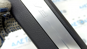 Front right door sill trim BMW X5 F15 14-18 black with chrome insert E-Drive, scratches