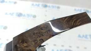 Left front panel trim for BMW X5 F15 14-18, wood finish, glossy, scratches