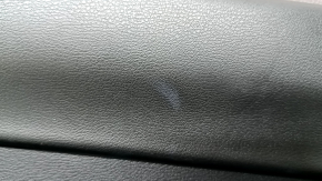 Door trim, front left card, BMW X5 F15 14-18, black, insert and armrest, brown Dakota Mokka leather, glossy wood trim, with handle and trim, scratches, dent, needs cleaning