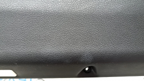 Door trim, front left card, BMW X5 F15 14-18, black, insert and armrest, brown Dakota Mokka leather, glossy wood trim, with handle and trim, scratches, dent, needs cleaning