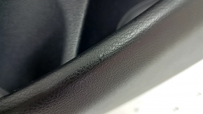 Door trim, front right card, BMW X5 F15 14-18, black, insert and armrest, brown Dakota Mokka leather, glossy wood trim, with handle and overlays, bumps, cracked handle