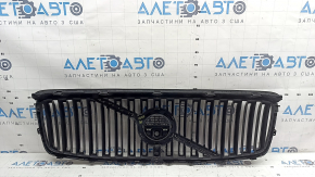 Radiator grille with Volvo XC90 16-19 badge, black, chrome frame, under the camera