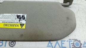 Left sun visor Volvo XC90 16-26 gray with backlight, without hook, dry cleanable