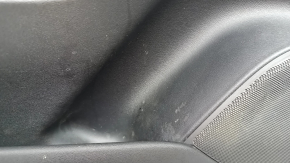 Door trim, front left card, Volvo XC90 16-22, black, leather insert, black leather armrest, with handle, with buttons, scratches, bump