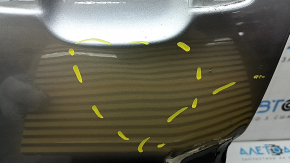 Bare front left door Audi A6 C7 12-18 silver LZ7G, painted 0.2, dented, cracked