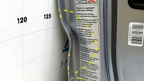 Bare front left door Audi A6 C7 12-18 silver LZ7G, painted 0.2, dented, cracked