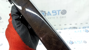 Right front panel trim Volvo XC90 16-23, birch wood, glossy, with backlight, scratches
