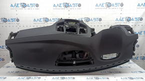 Torpedo front panel with AIRBAG Volvo XC90 16-25 type 1, black, with simple projection