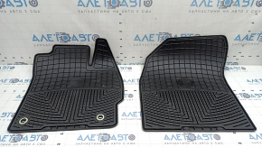 Set of 2 rubber interior mats for front Toyota Prius 30 10-15 black, WeatherTech