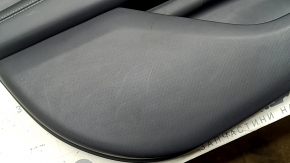 Door trim card front left Ford Mustang Mach-E 21-26 black, insert black leather, armrest black leather, with handle, scratches, worn leather