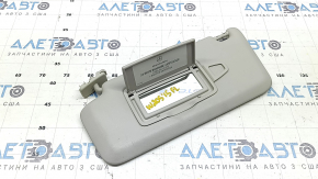 Left visor Mercedes C-class W205 15-21 gray, without hook, dented, crack in fastening