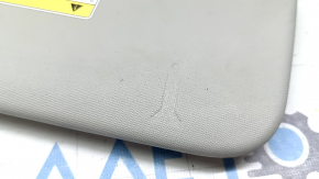 Left visor Mercedes C-class W205 15-21 gray, without hook, dented, crack in fastening